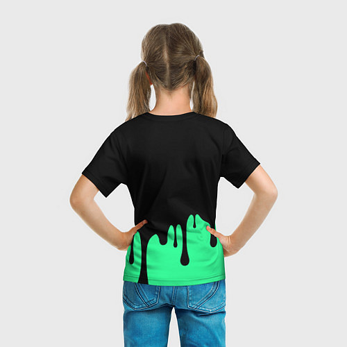 Детская футболка Смайлик с подтеками / 3D-принт – фото 6