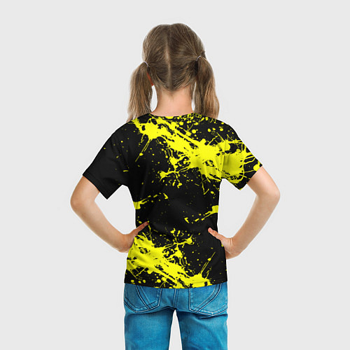 Детская футболка Хагги Вагги желтые брызги краски / 3D-принт – фото 6