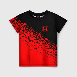 Детская футболка Honda - красные брызги
