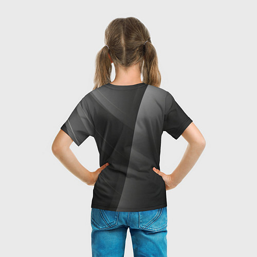 Детская футболка Toyota - серая абстракция / 3D-принт – фото 6