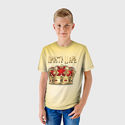 Футболка детская Просто Царь - золотая корона, цвет: 3D-принт — фото 2