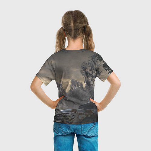 Детская футболка STALKER Одиночка Стоит На Капоте Машины / 3D-принт – фото 6