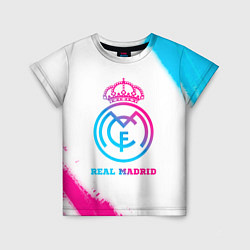 Футболка детская Real Madrid neon gradient style, цвет: 3D-принт