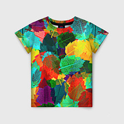 Футболка детская Colored leaves, цвет: 3D-принт