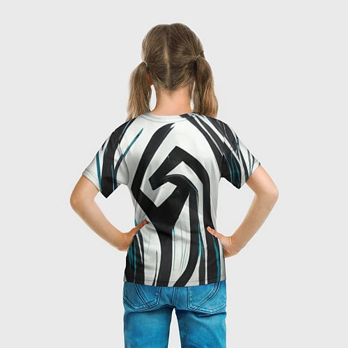 Детская футболка Цифровой окрас зебры / 3D-принт – фото 6