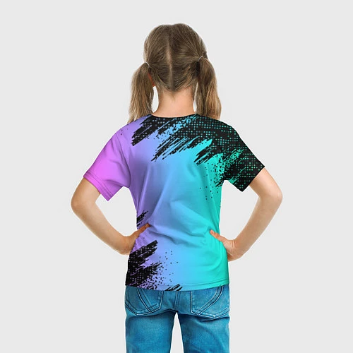 Детская футболка Roblox neon logo / 3D-принт – фото 6