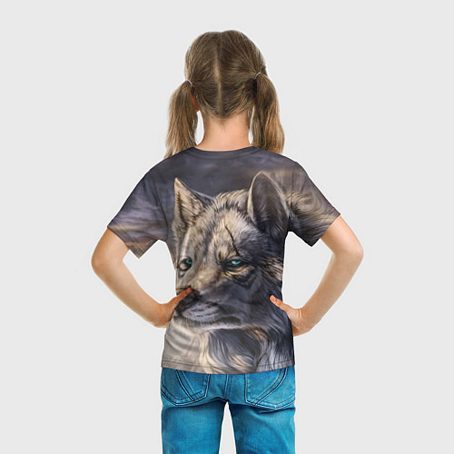 Детская футболка Старый мудрый волк / 3D-принт – фото 6