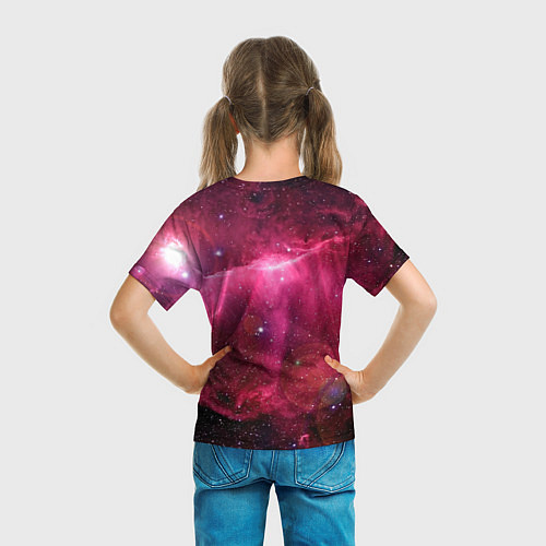 Детская футболка Рубиновая туманность / 3D-принт – фото 6
