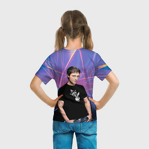 Детская футболка Юрий Шатунов на неоновом фоне / 3D-принт – фото 6