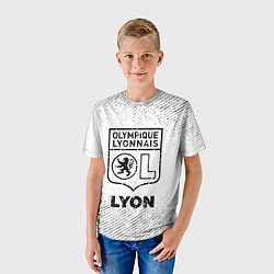 Футболка детская Lyon с потертостями на светлом фоне, цвет: 3D-принт — фото 2