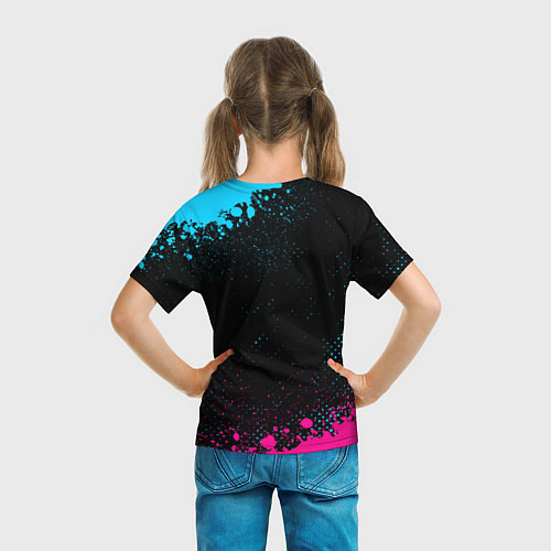 Детская футболка Sevilla - neon gradient / 3D-принт – фото 6
