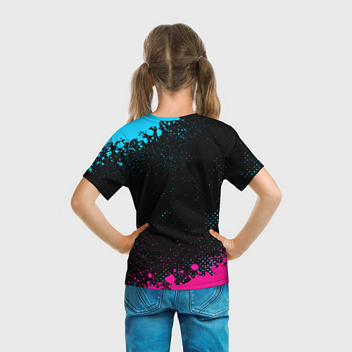 Детская футболка Sevilla - neon gradient / 3D-принт – фото 6