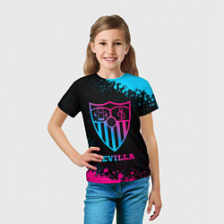 Футболка детская Sevilla - neon gradient, цвет: 3D-принт — фото 2