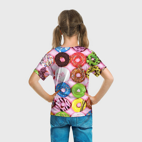 Детская футболка Гомер Симпсон в окружении пончиков / 3D-принт – фото 6