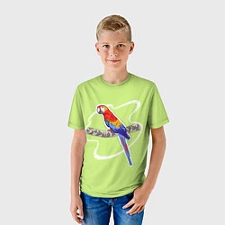 Футболка детская Яркий попугай Ара, цвет: 3D-принт — фото 2