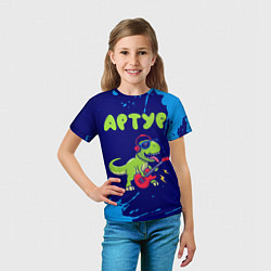 Футболка детская Артур рокозавр, цвет: 3D-принт — фото 2