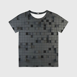 Футболка детская Пиксельный объёмный паттерн, цвет: 3D-принт