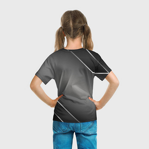 Детская футболка Mercedes Карбон / 3D-принт – фото 6