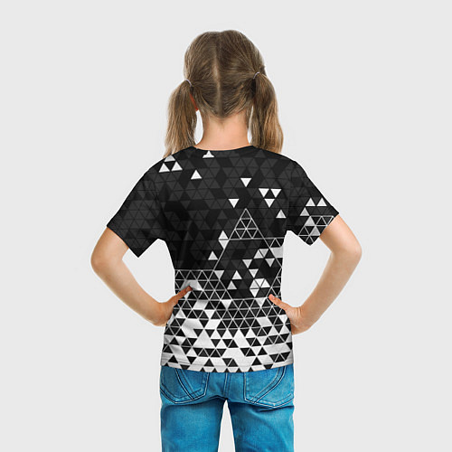 Детская футболка Геометрические грани / 3D-принт – фото 6