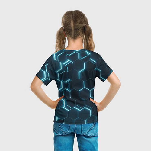 Детская футболка Сияние сот / 3D-принт – фото 6