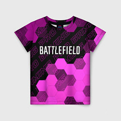 Футболка детская Battlefield pro gaming: символ сверху, цвет: 3D-принт