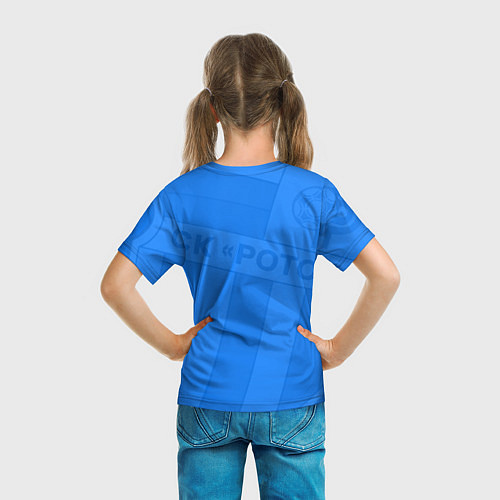 Детская футболка ФК Ротор - Волгоград - Большой логотип / 3D-принт – фото 6