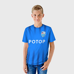 Футболка детская ФК Ротор - Три линии, цвет: 3D-принт — фото 2