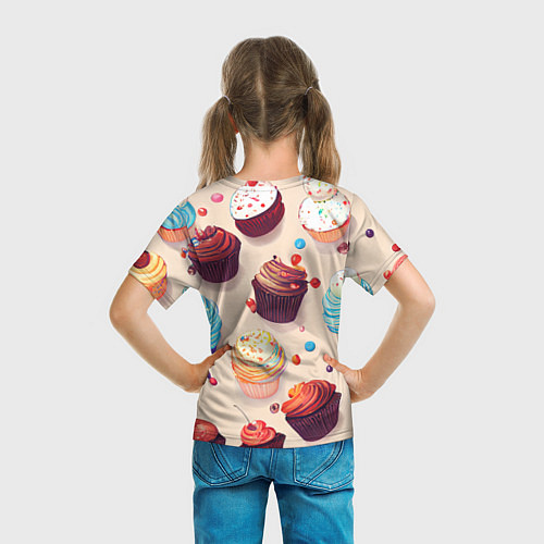 Детская футболка Капкейки на разный вкус / 3D-принт – фото 6