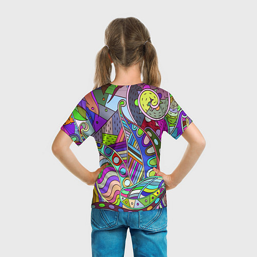 Детская футболка Детский красочный узор / 3D-принт – фото 6