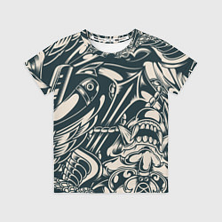 Футболка детская Японская тату текстура, цвет: 3D-принт