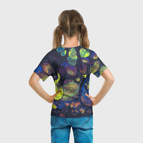 Детская футболка Неоновые светящиеся камни / 3D-принт – фото 6