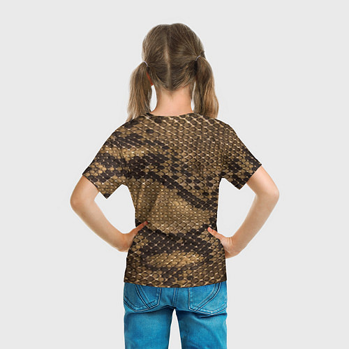Детская футболка Кожа питона - fashion 2028 / 3D-принт – фото 6