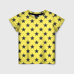 Футболка детская Звездный фон желтый, цвет: 3D-принт