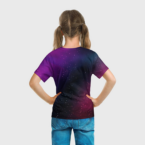 Детская футболка Tomodachi Game gradient space / 3D-принт – фото 6