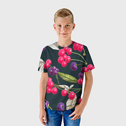 Футболка детская Ягодки нарисованные, цвет: 3D-принт — фото 2