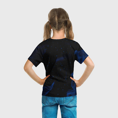 Детская футболка Nasa - синее пламя / 3D-принт – фото 6