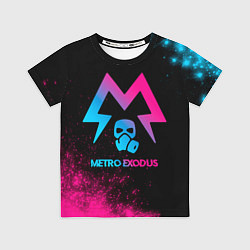 Футболка детская Metro Exodus - neon gradient, цвет: 3D-принт