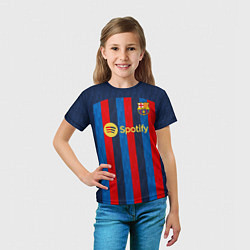 Футболка детская Левандовский Барселона форма 20222023, цвет: 3D-принт — фото 2