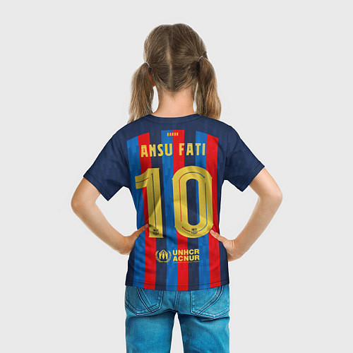 Детская футболка Фати Барселона форма 20222023 / 3D-принт – фото 6