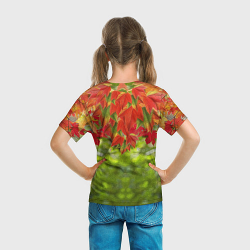 Детская футболка Лучший учитель осенние листья / 3D-принт – фото 6