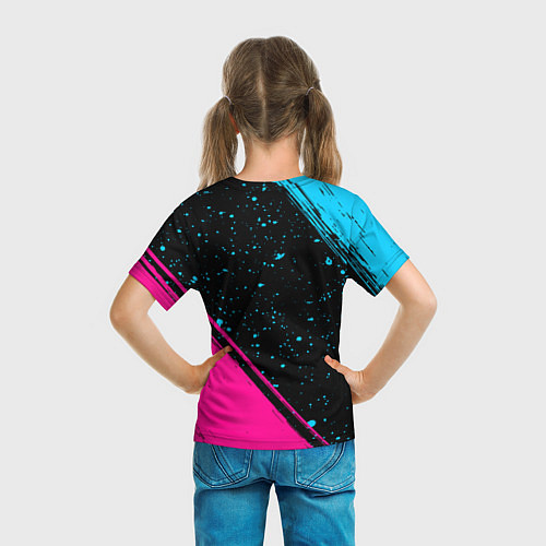Детская футболка Chelsea - neon gradient: надпись, символ / 3D-принт – фото 6