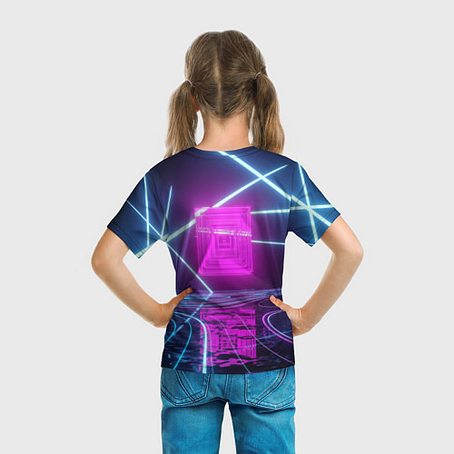 Детская футболка Неоновые декорации / 3D-принт – фото 6