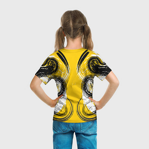 Детская футболка Абстрактный развод краской по холсту / 3D-принт – фото 6