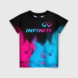 Футболка детская Infiniti - neon gradient: символ сверху, цвет: 3D-принт