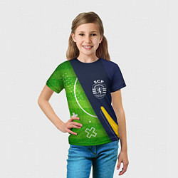 Футболка детская Sporting football field, цвет: 3D-принт — фото 2