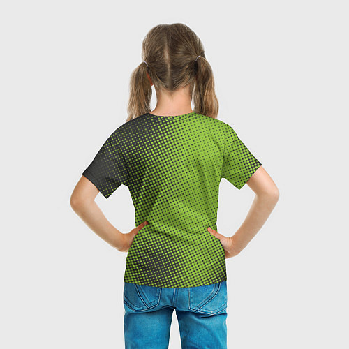 Детская футболка Неоновый самурай-воин / 3D-принт – фото 6