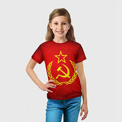 Футболка детская СССР - старый флаг, цвет: 3D-принт — фото 2