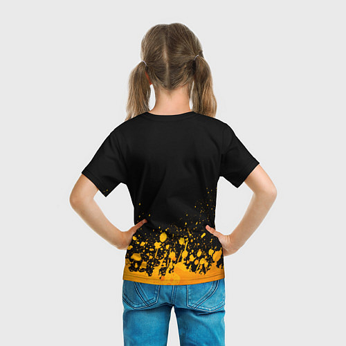 Детская футболка Gears of War - gold gradient: символ сверху / 3D-принт – фото 6