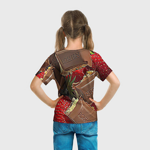 Детская футболка Клубника и шоколад Рошен / 3D-принт – фото 6