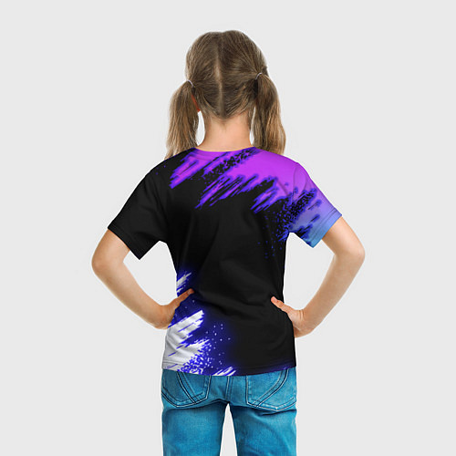 Детская футболка Attack on Titan - logo neon / 3D-принт – фото 6